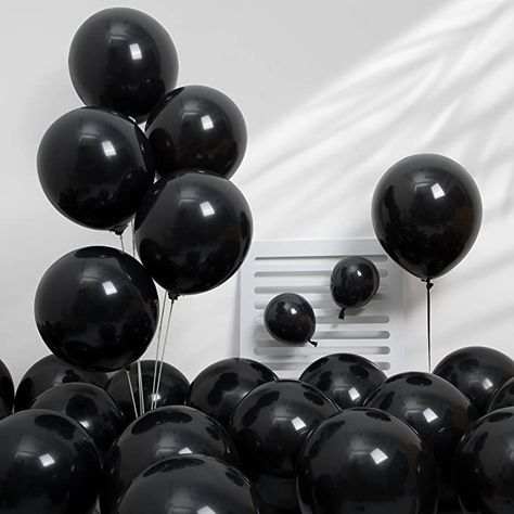 Black And White Balloon Arch, Black Ballons, Black Balloon Arch, Balloons Graduation, Ballon Helium, Nye Decorations, Gender Reveal Balloon, Black And White Balloons, Balloon Toys