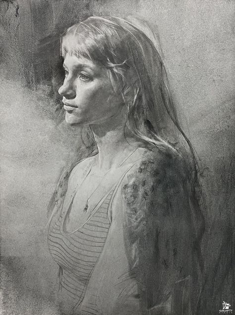 ArtStation - Traditional Painting Ivan Loginov, Academic Drawing, Basic Painting, Charcoal Portraits, Human Figure Drawing, Expressionist Art, Toned Paper, Figure Sketching, Graphite Drawings