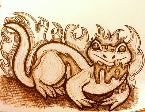 Day 13: guarded/ash  I chose to draw a little fire-proof salamander friend; in folklore salamanders are believed to secrete a fire-resistant substance from their skin, and have been deemed as the elementals of fire #art #artist #artistsoninstagram #illustration #inktober #character #fantasycharacters #fantasycreatures #folklore  #fire #salamander #element #elemental Salamanders, Ash, Fantasy Creatures, Salamander Drawing, Fire Salamander, Fire Art, Character Creation, Art Artist, To Draw