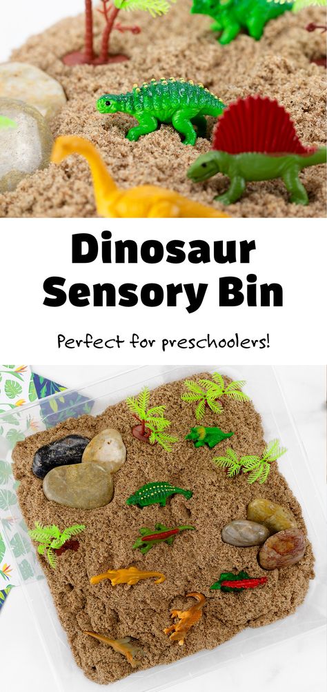 Dinosaur Sensory Bin, Preschool Diy, Dinosaur Sensory, Make A Dinosaur, Mud Pies, Dinosaurs Preschool, Toddler Teacher, Playful Learning, Dinosaur Activities