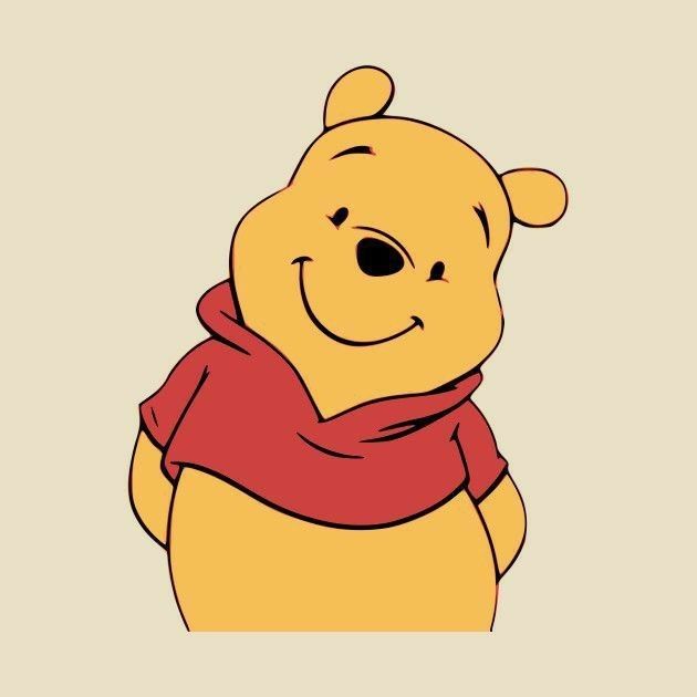 winnie the pooh is wearing a scarf