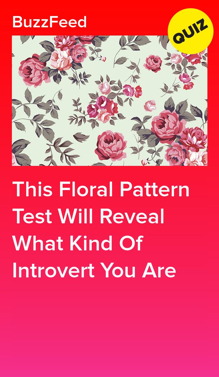 the text reads, this floral pattern test will reveal what kind of interest you are