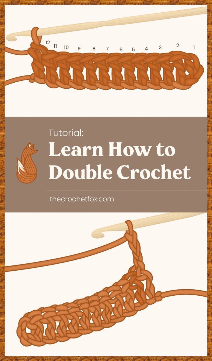 the crochet learn how to do double crochet with instructions for beginners