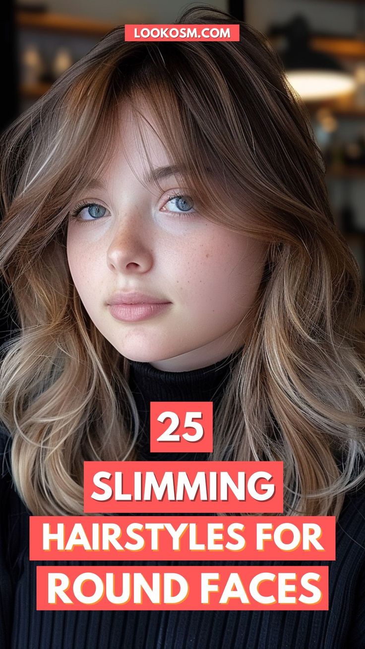 25 Slimming Hairstyles That Enhance Round Face Beauty Hair Cut For Round Face Shape Girl Wavy, Hair Cut Round Face Woman 2024, Long Haircuts For Chubby Faces, Girls Hair Cuts 2024 Trends, Hairstyles For Soft Jawline, Rounded Face Haircut, Short Haïr Cut For Round Face, Long Hairstyles Round Face, Haïr Style For Chubby Face