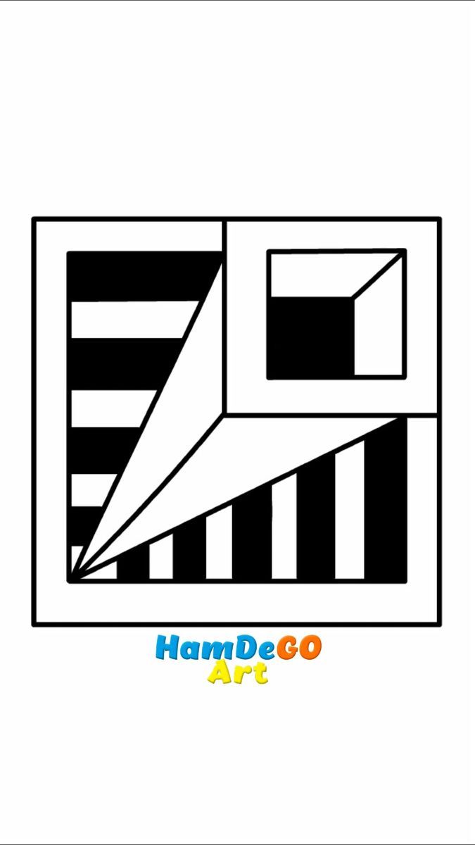 the logo for handgeo art, which is designed in black and white with stripes