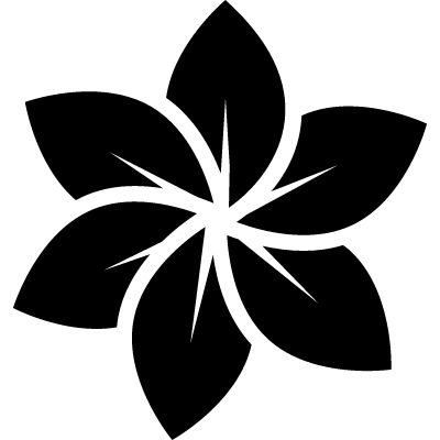 a black and white flower on a white background