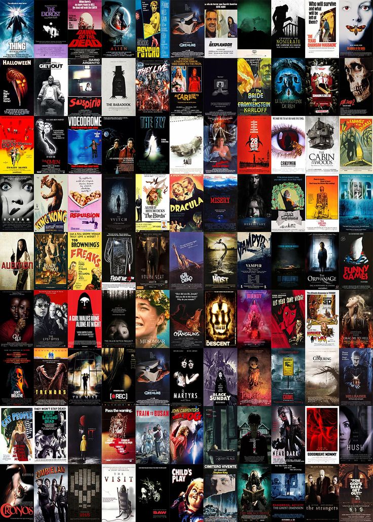 many movie posters are shown together in this collage, with one being an image