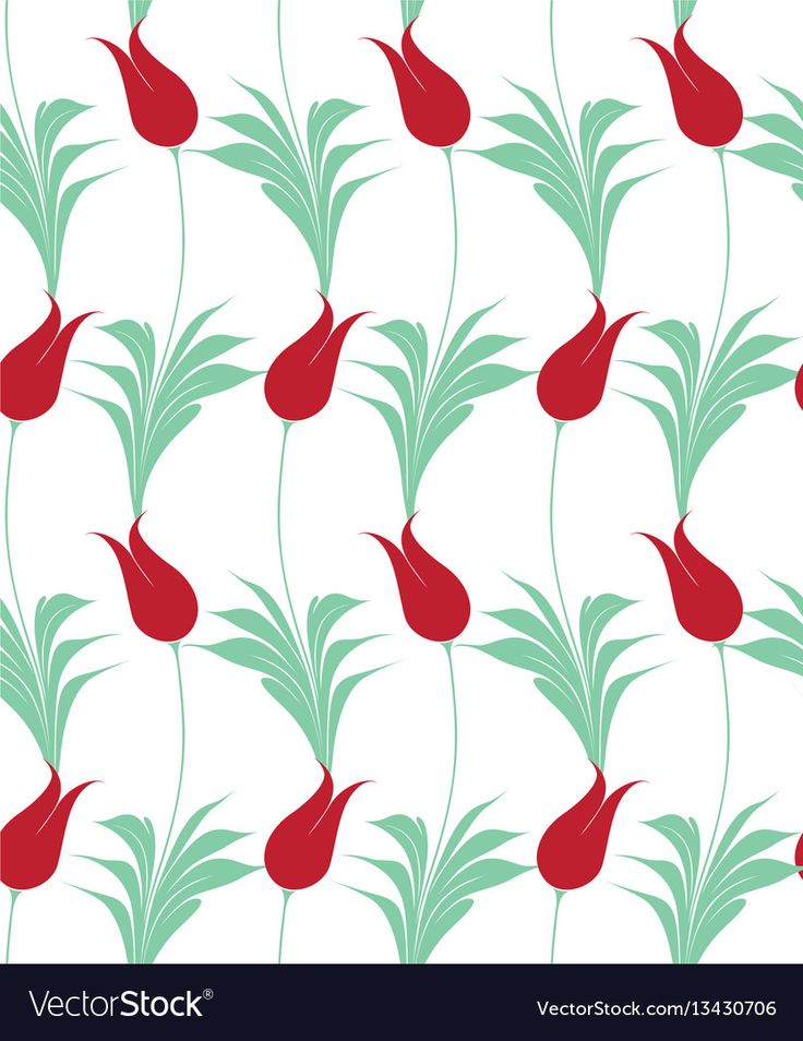 seamless pattern with red flowers and green leaves on white background for fabric or wallpaper
