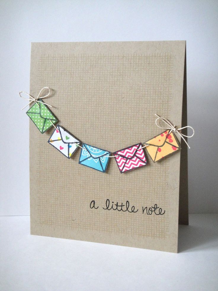 A Little Note Card | 25+ Handmade Cards Handmade Birthday Cards, Kartu Ulang Tahun Diy, 카드 디자인, Seni Origami, Beautiful Handmade Cards, Birthday Cards Diy, Handmade Greetings, Note Card, Creative Cards