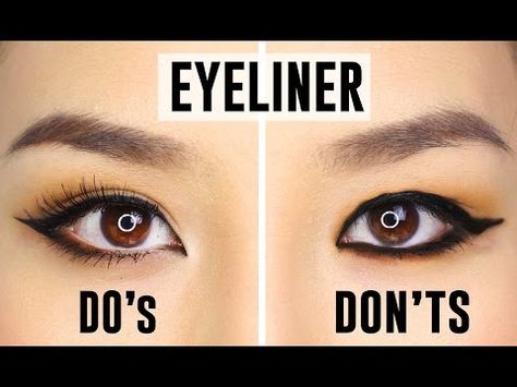 Avoid Making These 12 Common Eyeliner Mistakes | TipHero Eyeliner Everyday, Mata Hooded, Eyeliner For Hooded Eyes, Perfect Winged Eyeliner, Eyeliner For Beginners, Perfect Eyeliner, Eyeliner Styles, Eye Liner Tricks, Hooded Eye Makeup