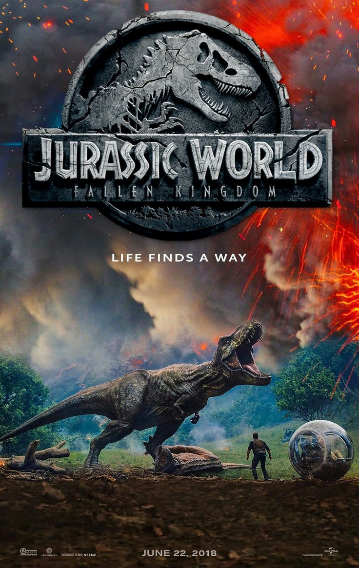 a movie poster for the film jurassic world with an image of a dinosaur and firework