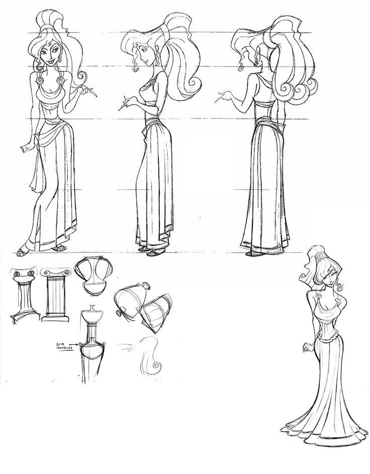 some sketches of princesses from disney's sleeping beauty and the beast character sheet