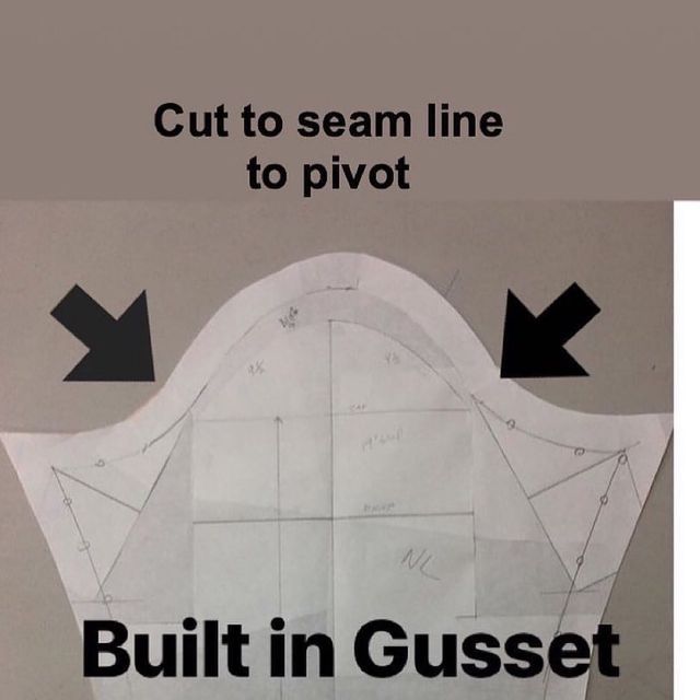 Sewing and Design School on Instagram: "Questions have been asked about how to raise the cap in the built in gusset sleeve pattern. It’s hard to see cut and overlap in the seam allowances. That cut allows the pattern to pivot. This keep the sleeve head stitching line the same length. A gusset is a piece of material sewn into a garment to strengthen or enlarge a part of it, such as the underarm if a tight fitting dress or blouse, the collar of a shirt or the crotch of an undergarment. In this ca Gusset Sleeve, Tight Fitting Dress, Instagram Questions, Tight Fitted Dresses, Bodice Pattern, Cap Patterns, Sleeve Pattern, Fitting Dress, Design School