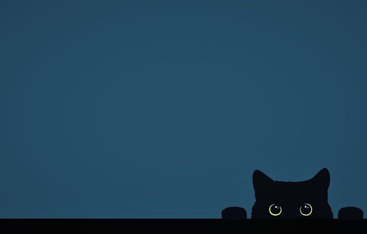 a black cat with glowing eyes sitting in the dark