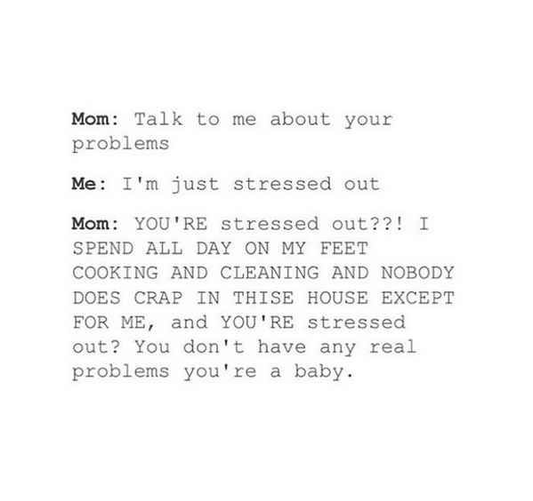 the text is written in black and white on a piece of paper that says mom talk to me about your problems