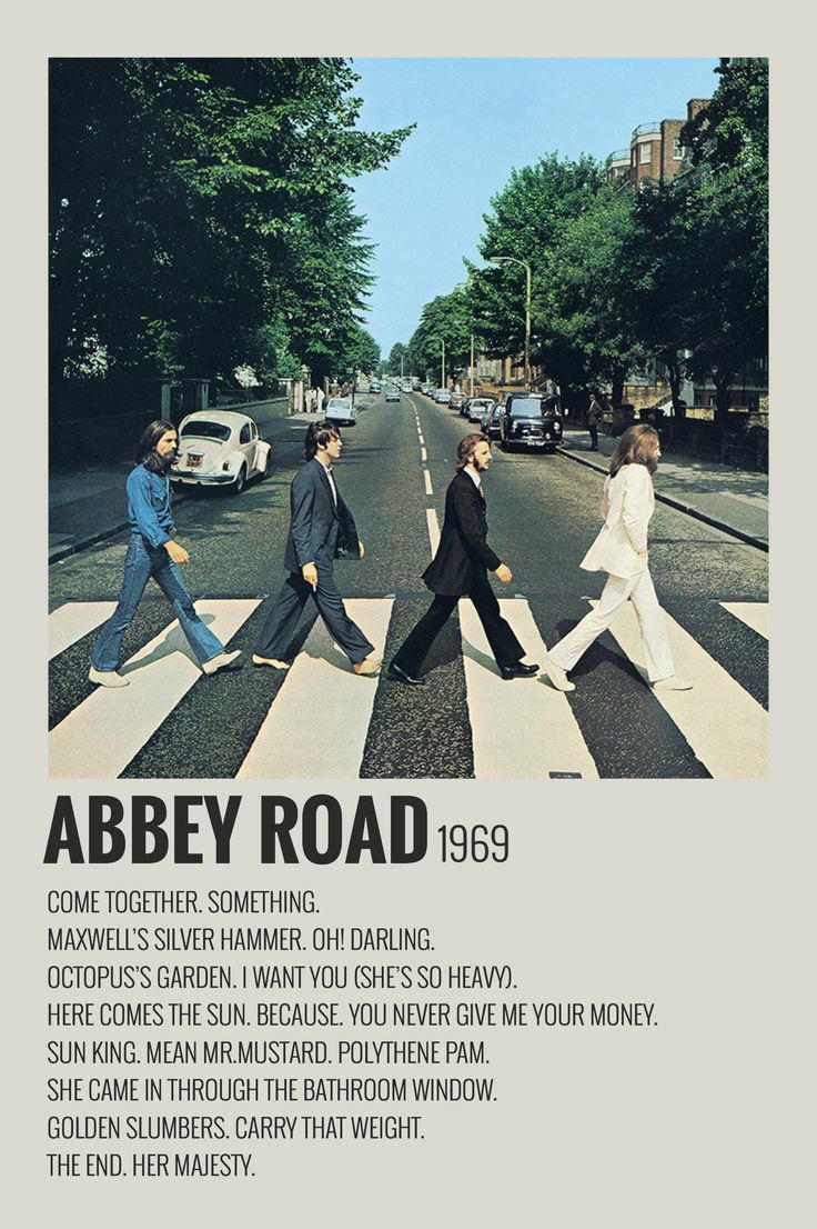 an advertisement for the beatles album,'abbey road '