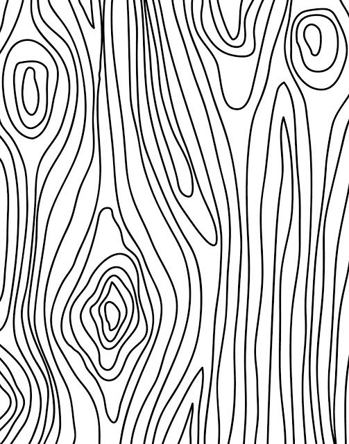 an abstract wood pattern with lines and curves in black and white, on a white background