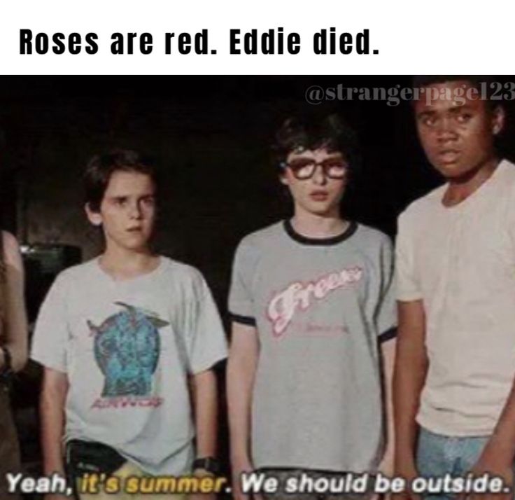 three young men standing next to each other with the caption roses are red eddie died