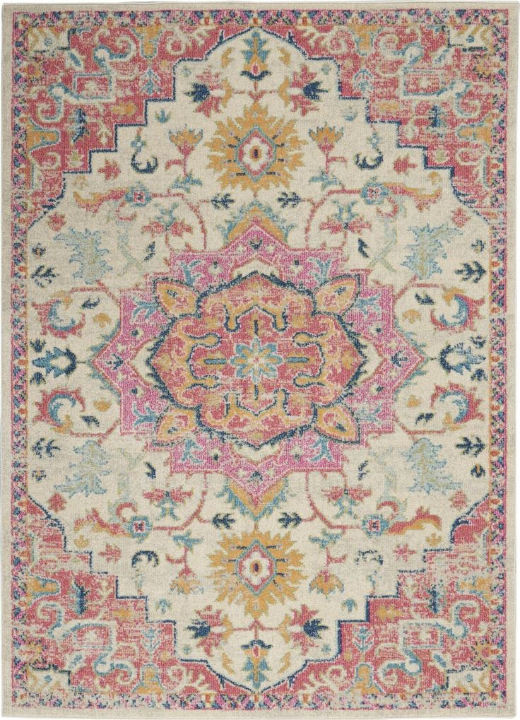 PRICES MAY VARY. Classic Persian rug pattern with contemporary colors brings boho flair to your home Machine made of delightfully soft polypropylene fibers Durable and easy to clean Due to the detailed construction of our rugs, both handmade and machine-made, sizes may vary by up to three inches in width or length. Rug pad recommended Dorm Ideas, Find Passion, Medallion Area Rug, Scatter Rugs, Nourison Rugs, Persian Motifs, Modern Color Palette, Simply Irresistible, Southwestern Design