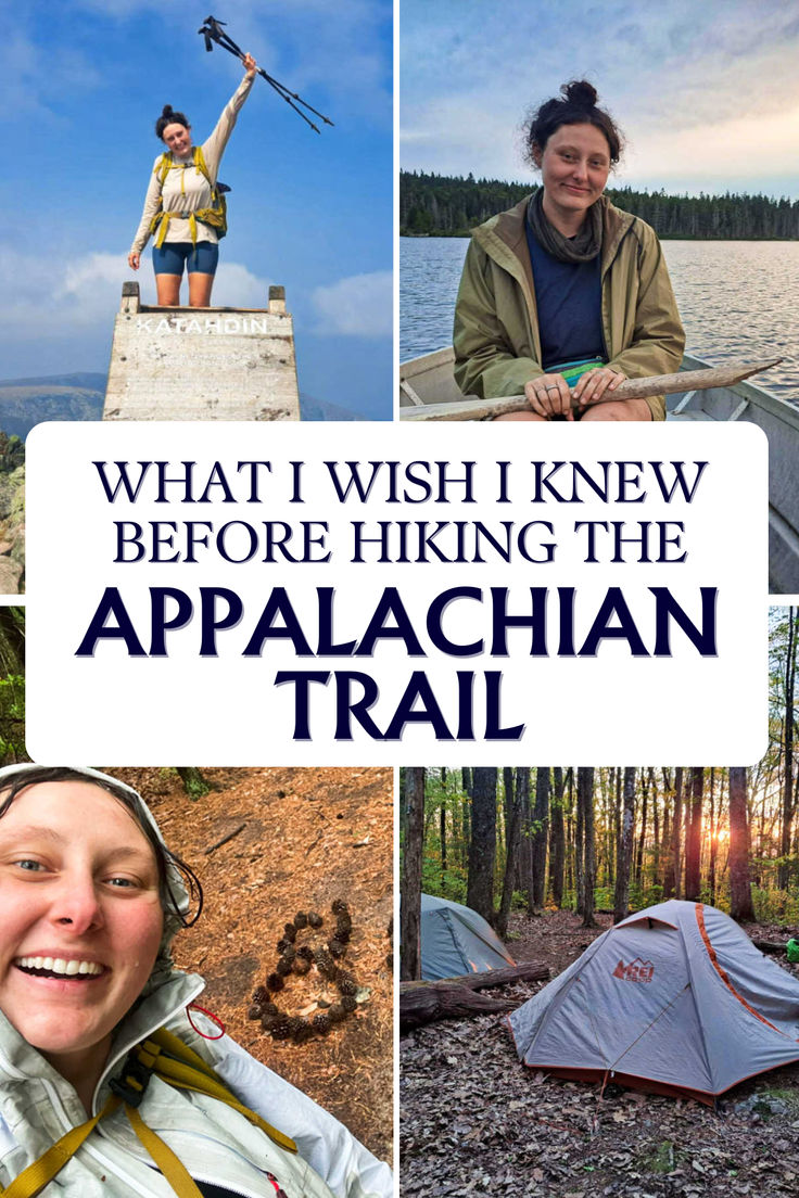 a collage of photos with the words, what i wish i knew before hiking the appalachian trail