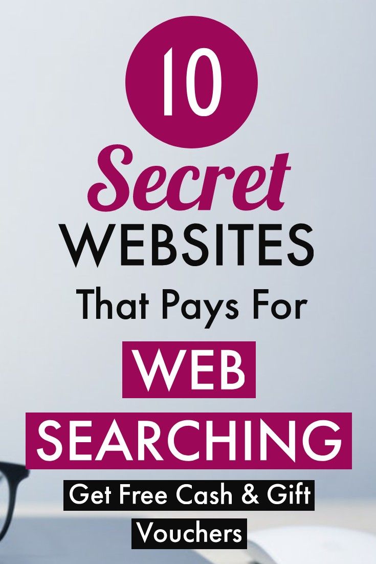 the words 10 secret website sites that pay for web searching get free cash and gift vouchers