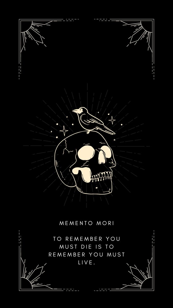 a skull with a bird sitting on it's head in front of a black background