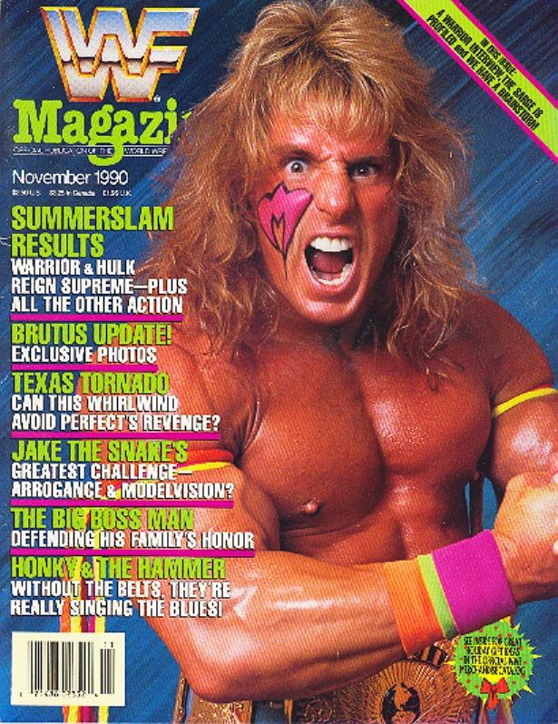 the cover of wwf magazine with wrestler on it