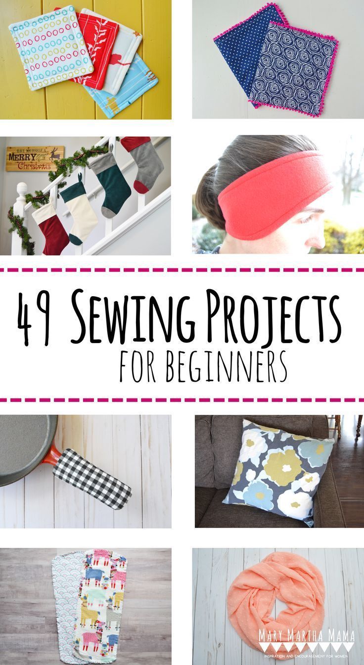 sewing projects for beginners with text overlay
