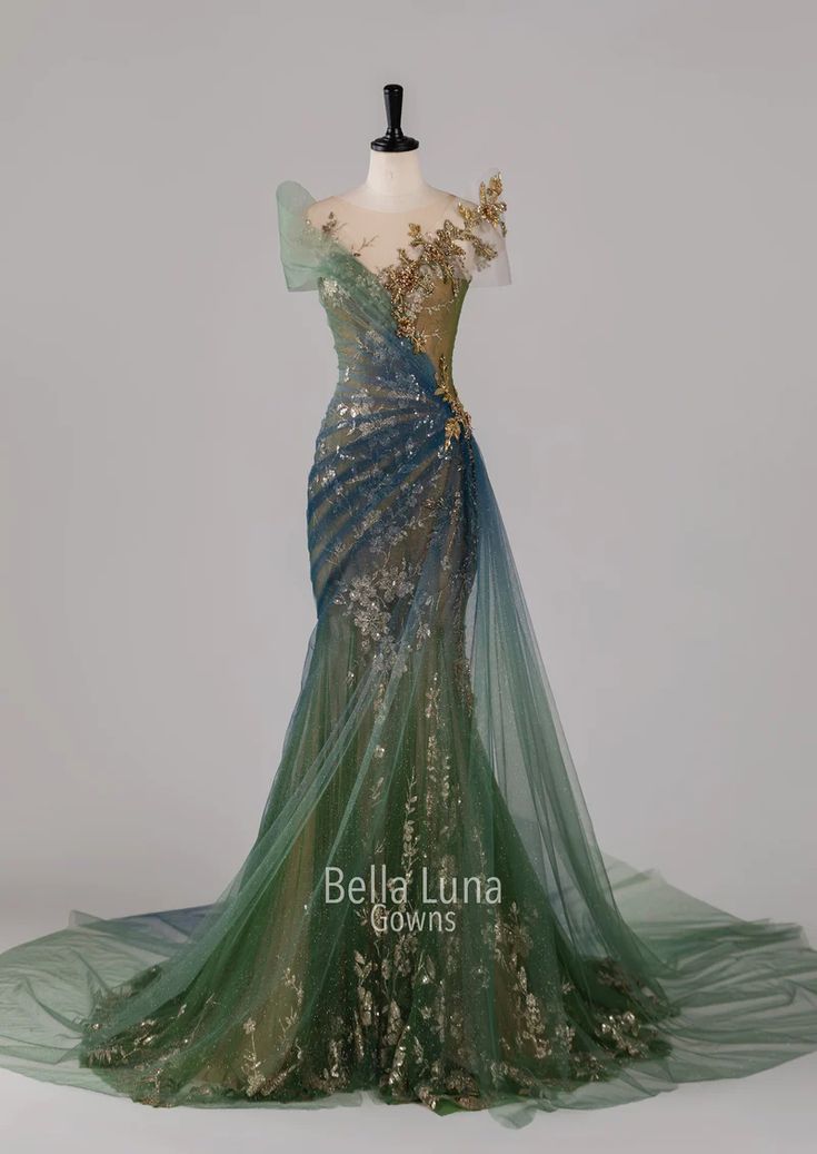 Platinum Series | Bella Luna Gowns Lace Up Corset Back, Luxury Green, Lace Up Corset, Fantasy Dresses, Corset Back, Prom Dress Inspiration, Thousand Oaks, Fantasy Gowns, Fairytale Dress