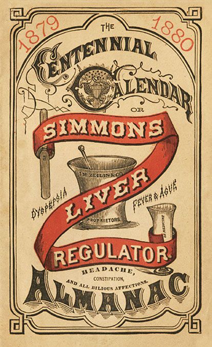 an old poster with the words simmons's liverer and regulator on it