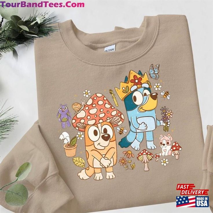 a t - shirt with two cartoon characters on it