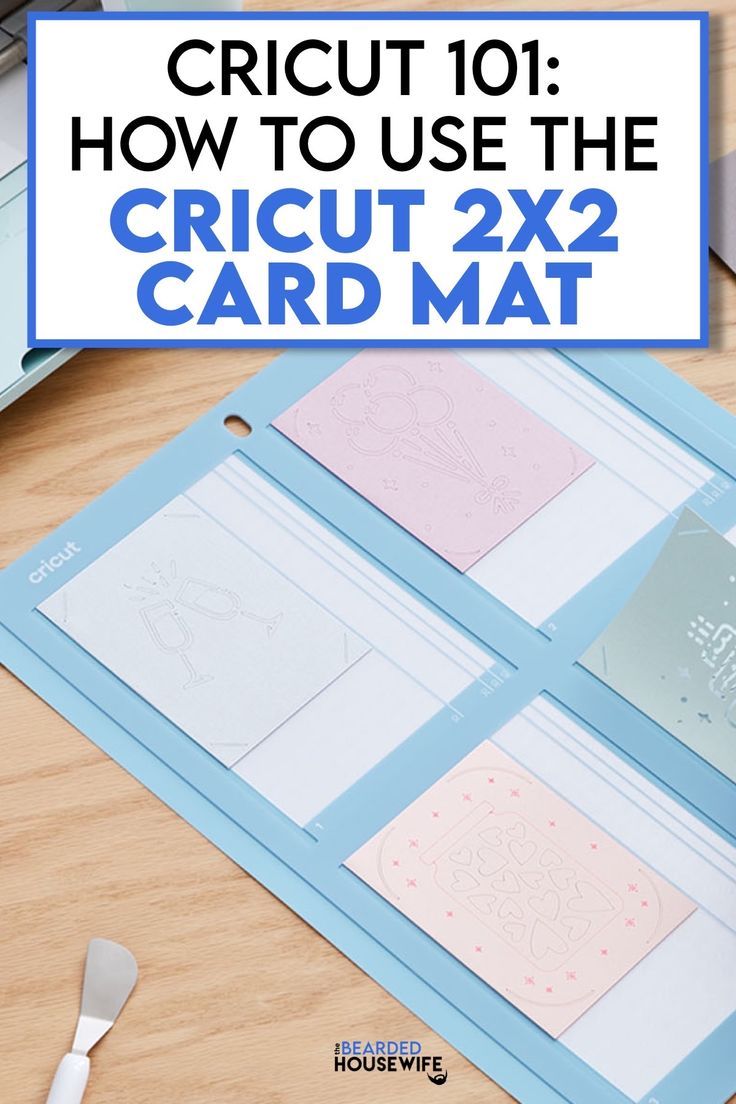 the instructions for how to use the cricut 2x2 card mat on a desk