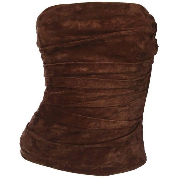 Preowned 1990s Ralph Lauren Collection Brown Leather Suede Bustier /... (£565) ❤ liked on Polyvore featuring corsets, shirts, brown and ralph lauren Modern Hippy, Jungle Outfit, Brown Corset, Ralph Lauren 90s, Modern Hippie, Leather Bustier, Corset Tops, Vintage Corset, Leather Corset