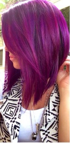 Beautiful purple Bob.....💜✨💜 Colourful Hair, Magenta Hair Colors, Medium Hair Color, Hair Color Crazy, Hair Color Purple, Haircut And Color, Trendy Hair Color, Colorful Hair, Hair Color And Cut