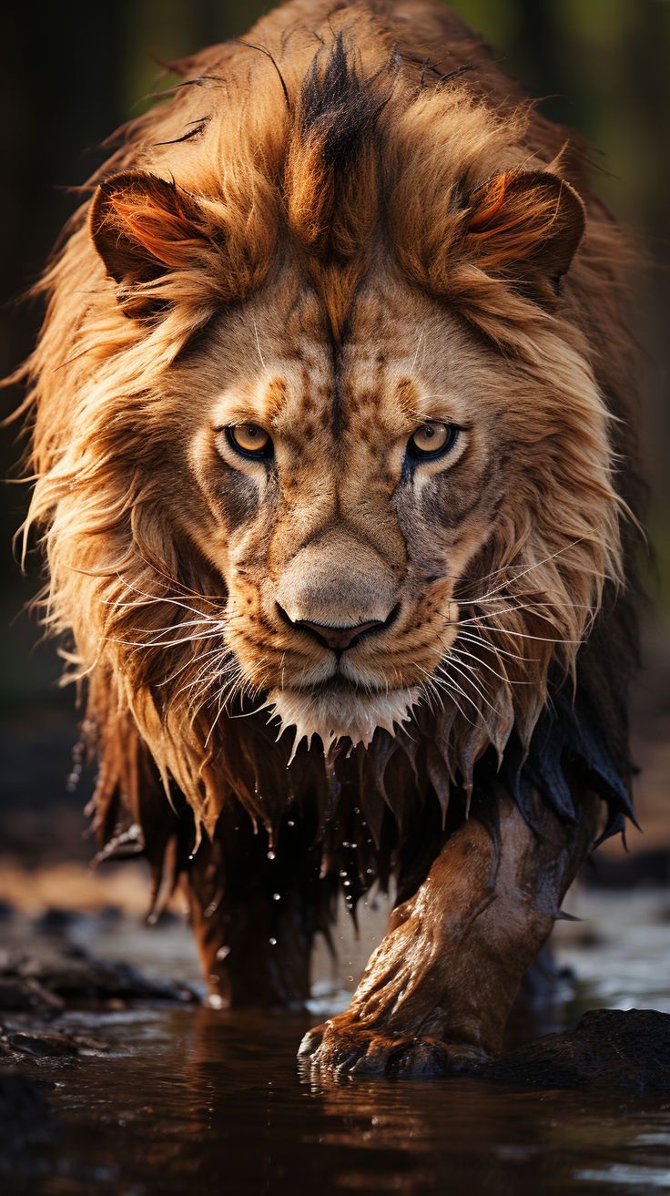 Indulge in the untamed allure and commanding presence of lions through this captivating portrayal, an embodiment of nature's mesmerizing elegance. Lion Face Photography, Lion Portrait, Wild Animals Photography, Lions Photos, Lion Photography, Wild Lion, Arte Steampunk, Lion And Lioness, Lion Wallpaper