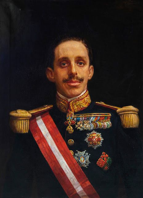 an oil painting of a man in uniform