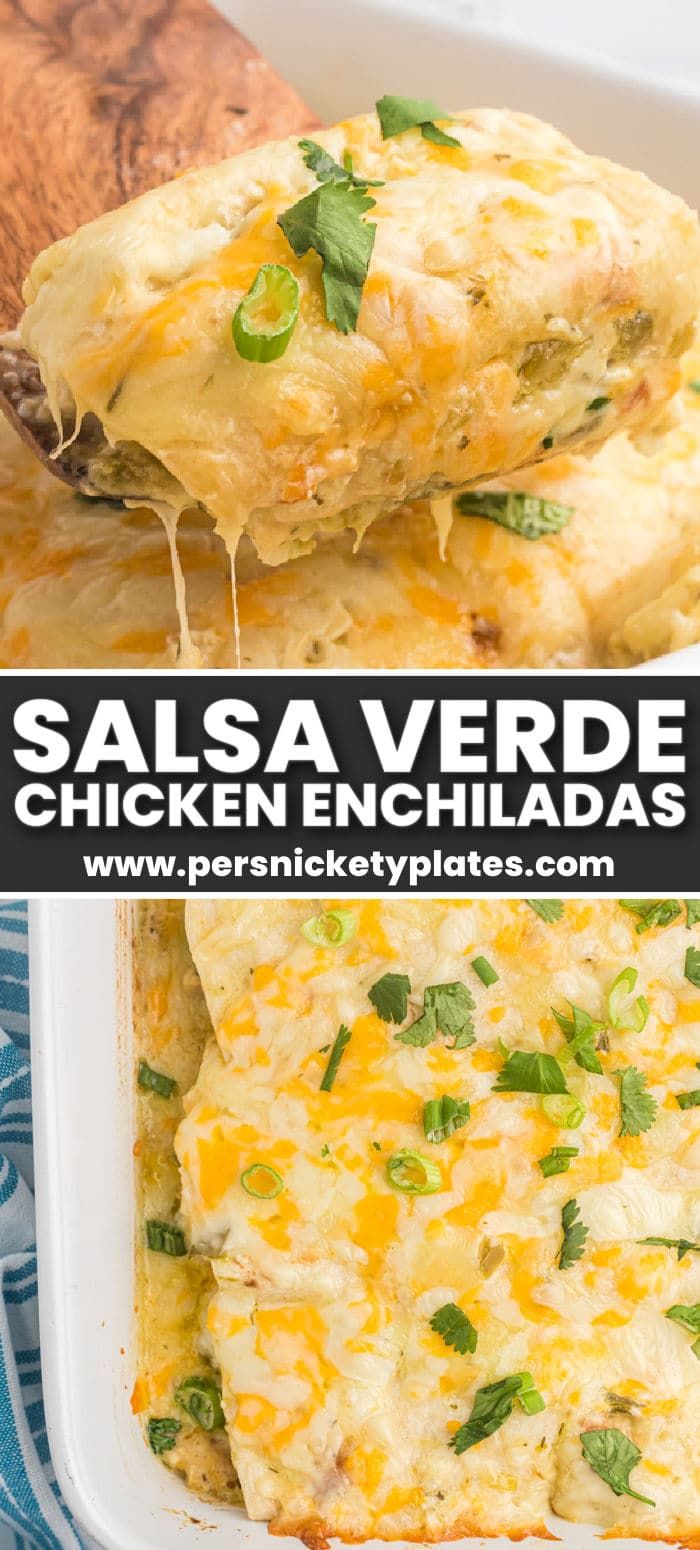 two images showing different types of lasagna and chicken enchiladas