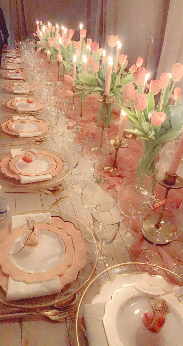 Valentines Day Home Decor, Sweet Sixteen Birthday Party Ideas, Pink Quince, Romantic Valentines Day, Tulip Wedding, Birthday Dinner Party, Pink Birthday Party, Wedding Tablescape, Garden Party Birthday