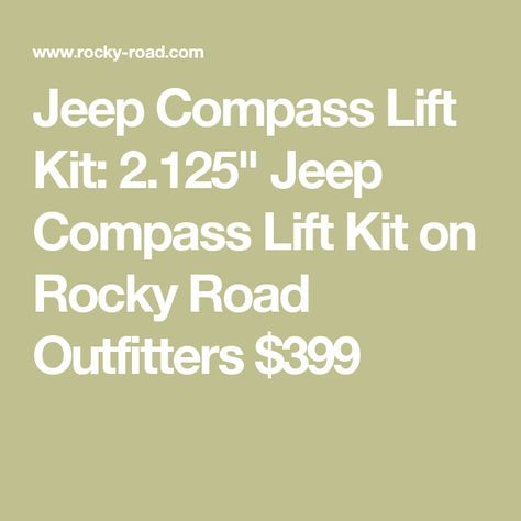 jeep compass lift kit 2, 25'jeep compass lift kit on rocky road outfitters $ 399