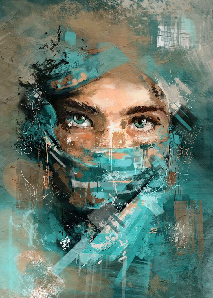 Portrait # 2 on Behance Self Portrait Creative Art, Acrylic Inspo Art, Oil Painting Abstract Portrait, Painting Portraits Abstract, Art Inspiration Portraits, Acrylic Painting Portrait Abstract, A Level Art Portraits, Portrait Abstract Art, Oil Painting Design