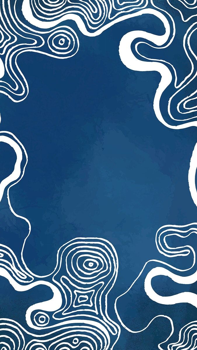 an abstract blue background with white swirls and lines in the shape of wavy shapes