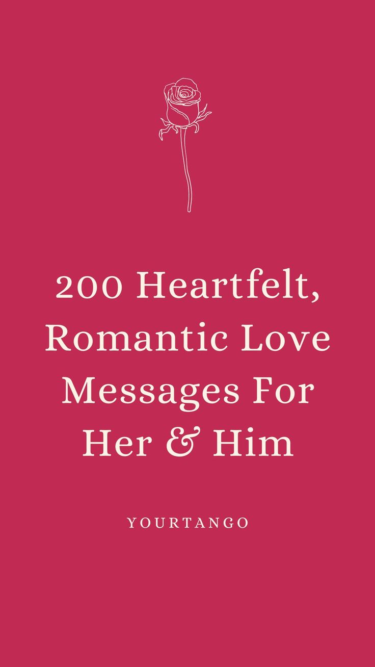 the cover for romantic love messages for her and him