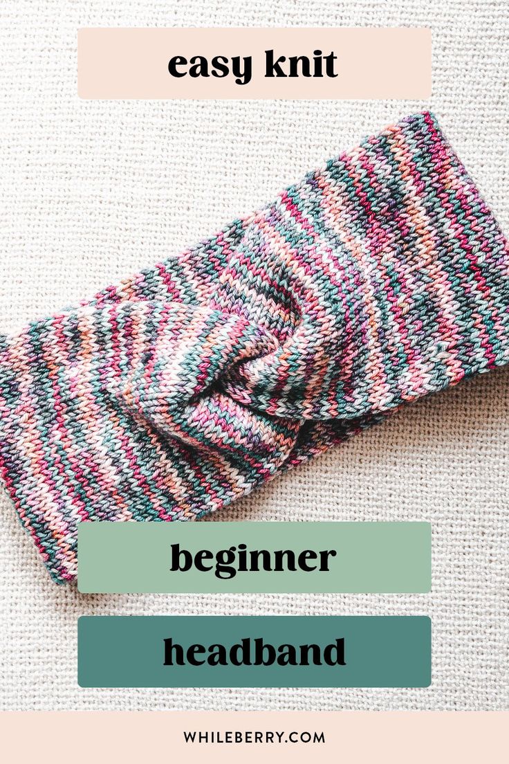 a close up of a tie with the words beginner headband written below it
