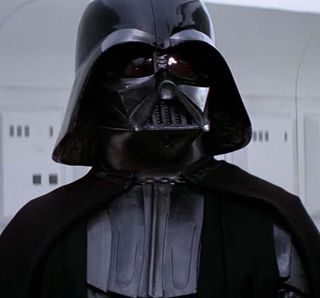 darth vader from star wars standing in a room