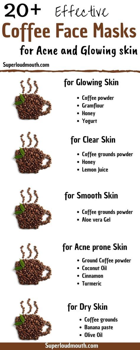 Diy Coffee Face Mask, Penjagaan Kulit Korea, Recipes For Glowing Skin, Face Mask Recipes, Coffee Mask, Mask Recipes, Coffee Face Mask, Skin Face Mask, Clear Skin Face