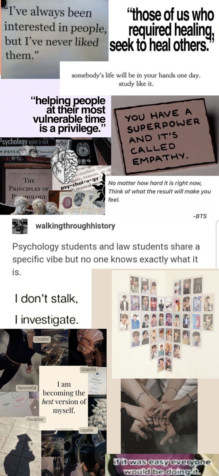 a collage of images with words and pictures on them