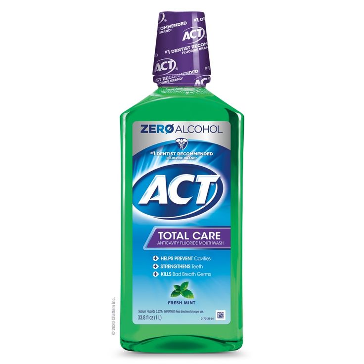 Swishing with ACT® Total Care Mouthwash helps you go beyond brushing and flossing to care for your teeth. This alcohol-free mouthwash in Fresh Mint flavor contains fortifying fluoride to strengthen teeth and prevent tooth decay. Expect more from your mouthwash. When it comes to your dental health, you're in it for the long haul. Mouthwash should do more than just wash your mouth. That's why ACT® features a triple-action formula that creates an enamel defense for healthy teeth for years to come. Zero Alcohol, Alcohol Free Mouthwash, Homemade Mouthwash, Mouth Wash, Strengthen Teeth, Mouth Rinse, Dental Cavities, Stronger Teeth, How To Prevent Cavities