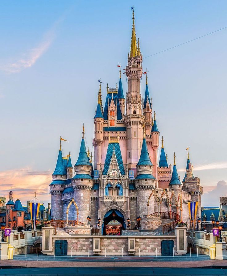 a large castle with many spires and towers