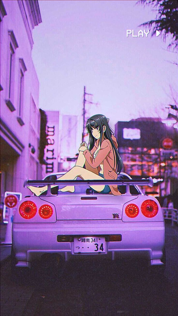 JDM Anime Wallpaper Wallpaper Jdm, Car And Girl Wallpaper, Orochimaru Wallpapers, Wallpaper Carros, Jdm Girls, Tokyo Drift Cars, Motor Mobil, Skyline Gtr R34, Mobil Drift