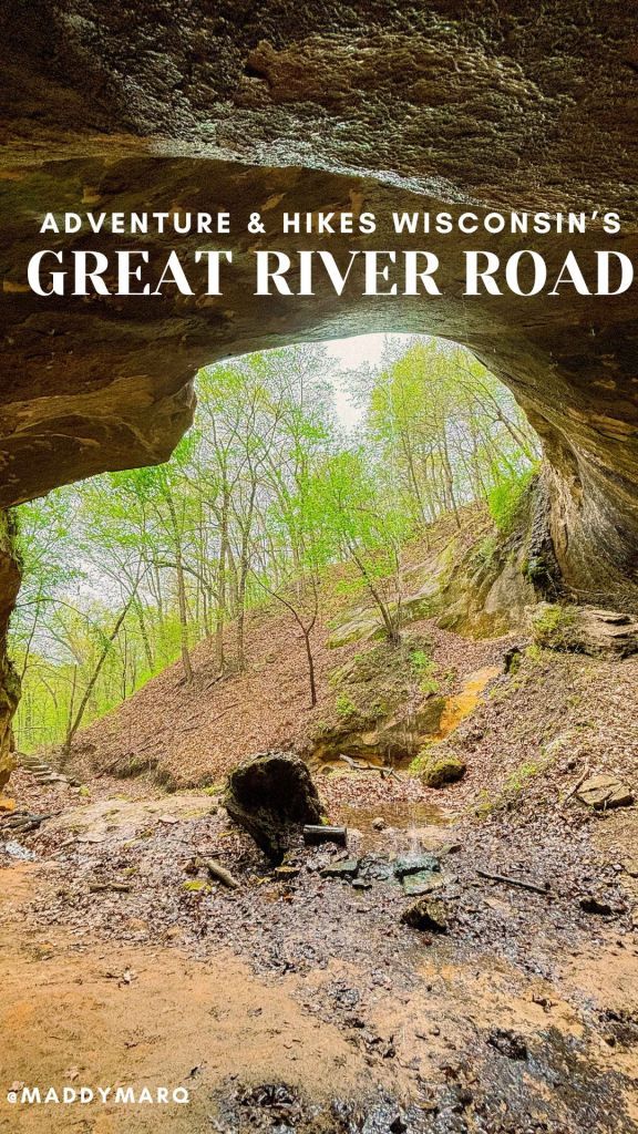 image of pictured rock cave and waterfall in wisconsins wyalusing state park Hiking Wisconsin, Great River Road, Hello Stranger, Great River, River Road, Mississippi River, Scenic Drive, Outdoor Adventure, Outdoors Adventure